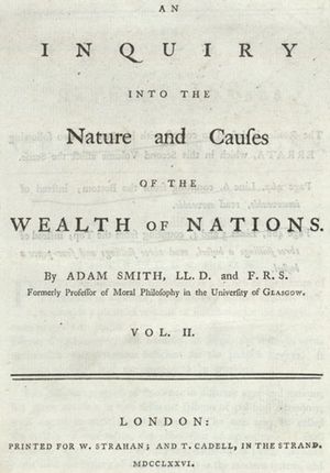 애덤 스미스의 《국부론》 표지