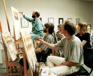 2013년 러시아 볼고그라드에서 그림 그리는 법을 배우는 사람들