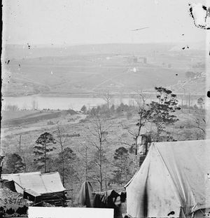 1863년 12월 녹스빌 포위 공격 후의 모습을 보여주는 사진