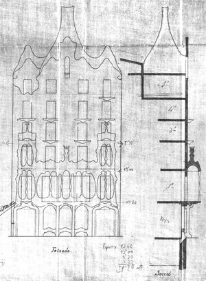 가우디의 카사바트요 초기 스케치(1904년)