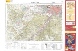 1:50,000 축척의 스페인 국립 지형도(MTN50) 사라고사 지도, 첫 번째 디지털판(2006년)