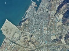 구 가와노에 시 중심부 주변의 항공 사진 (1975년 3월 4일 촬영, 국토교통성 국토지리원 제공)