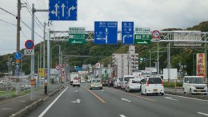 32번 국도와 만나는 모습 (고치시)