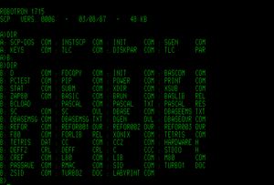 동독 로보트론 PC 1715에서 실행되는 CP/M 파생 제품 SCP