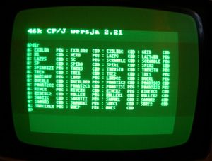 Elwro 804 Junior에서 실행되는 CP/J 버전 2.21