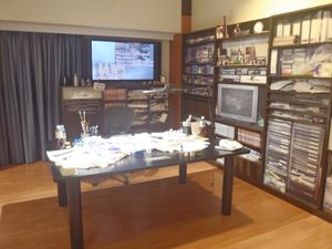 아오야마의 작업실을 재현한 고쇼 아오야마 만화 공장(고쇼 아오야마 만화 공장)