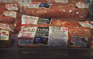 진공 포장된 돼지고기 등심