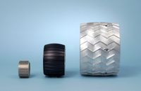 바퀴 크기 비교: 소저너, 화성 탐사 로버, 화성 과학 연구소