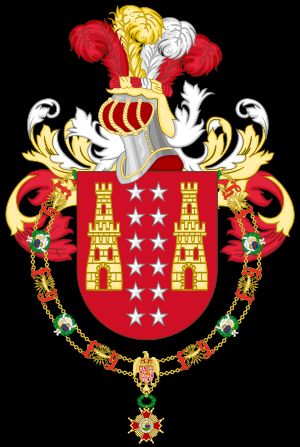 이사벨라 가톨릭 훈장을 받은 우리베의 문장