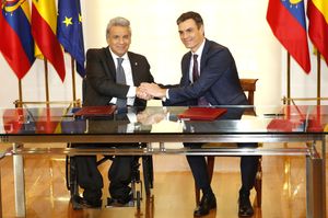 2018년 7월 26일, 모레노와 스페인 총리 페드로 산체스