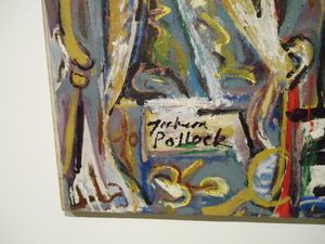 잭슨 폴록의 서명, 파시파에 (1943; 메트로폴리탄 미술관)