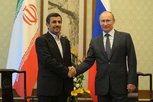 아마디네자드와 러시아 대통령 블라디미르 푸틴의 베이징 회담