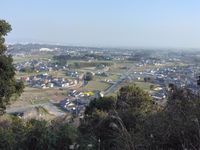 후텐잔에서 바라본 칸스이가와와 사가 평야의 구릉지대