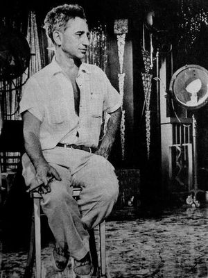 영화 풀잎을 써서(1961) 촬영장에서