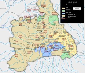 1606-60년 트란실바니아 공국(1571-1711)의 행정 지도