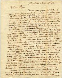 1837년 다섯째 딸 엘리자에게 보낸 편지. 급진적인 노예제 폐지 운동의 위험성을 경고하고 있다.