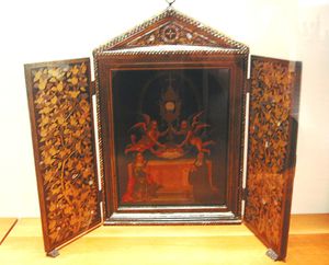 일본의 봉납 제단, 남만 양식 양식. 16세기 말. 기메 미술관.