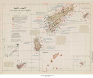 1944년 10월 미국 중앙정보국(CIA)이 작성한 섬 침공 가능성에 대한 정보가 담긴 지도