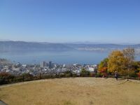 다테이시 공원(立石公園)에서 본 스와시와 스와호(諏訪湖)
