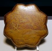 봉래(ほうらい) 칠기(まきえ) 거울상자 뚜껑 앞면