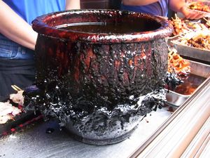 도쿄도 미나토구 아자부주반(麻布十番)에서 2010년 6월 19일에 촬영한 야키토리 소스