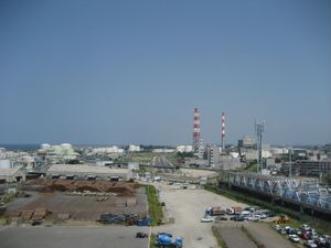 니가타 서항(新潟西港)과 니가타 화력발전소(新潟火力発電所)