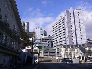 이시우치 지역의 트윈타워 이시우치