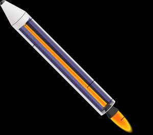 고체연료 로켓의 간략도