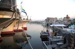 주문진항의 모습