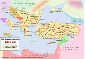 1045년 비잔틴 제국의 테마 지도