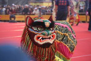 대만의 청사(Green lion) 공연