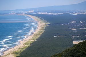 1833년 쓰나미로 침수된 쇼나이 해안