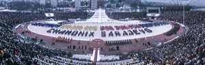 1984년 동계 올림픽 개막식 당시 코셰보 경기장의 파노라마 뷰