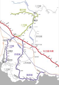 메이테쓰 미카와 선 지도