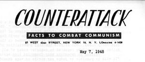 1948년 5월 7일자 반격(Counterattack) 뉴스레터는 독자들에게 최근 청취율이 뮤추얼 네트워크에서 ABC로 옮기면서 증가한 라디오 토크쇼에 대해 경고했다. "공산당원과 동조자들은 [아서] 게스의 프로그램에 자주 출연했다."