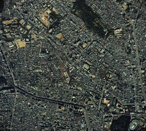 분쿄구의 항공 사진(남서쪽)