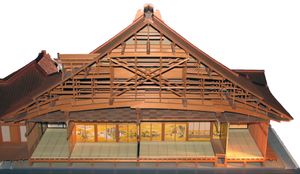 쇼인(書院) 모형. 쇼군은 이곳에서 천황의 사자를 접견했다.