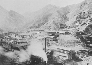 1895년경의 아시오 광산.