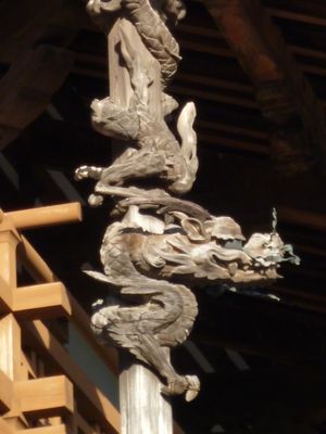 법륭사 지역 불교 유적의 목조 조각 확대