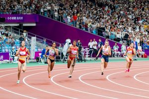 2022년 아시안 게임 200m 결승전의 페레이라