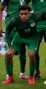 2017년 나이지리아 국가대표팀과 함께한 이워비