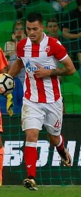 2017년 레드 스타 베오그라드에서 뛰는 라도니치