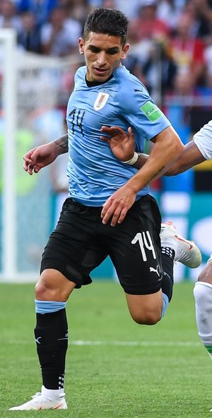 2018년 FIFA 월드컵에서 우루과이 국가대표팀 소속으로 뛰는 토레이라