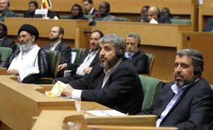 라마단 샬라(오른쪽)와 하마스 지도자 칼레드 마샬(왼쪽), 2006년 테헤란