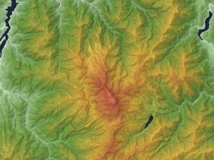 하쿠산의 지형도