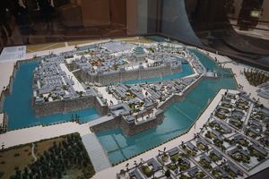 도쿠가와 시대 재건 후 성곽 모형