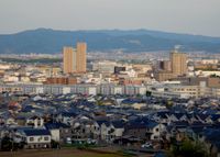 나가오카쿄 시가지의 스카이라인