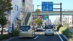 국도 제163호선과의 교차오사카부 오사카시 아사히구 신모리