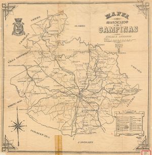 1929년 캄피나스 철도 지도