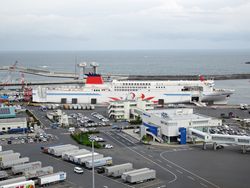 페리 「산후라와」와 오아라이 항